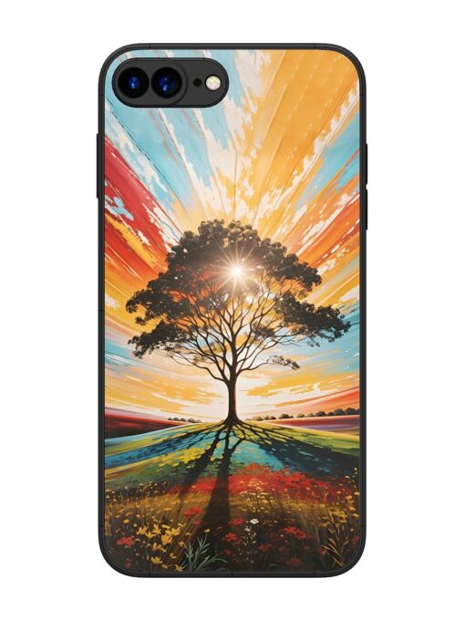 Abstract Tree Colorful Art Glossy Metal Phone Cover for Apple Iphone 7 Plus Zapvi