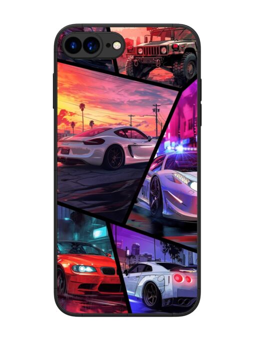 Ride In Pixels Glossy Metal Phone Cover for Apple Iphone 7 Plus Zapvi