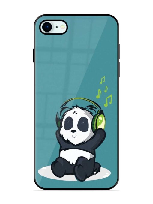 Music Panda Glossy Metal Phone Cover for Apple Iphone 8 Zapvi