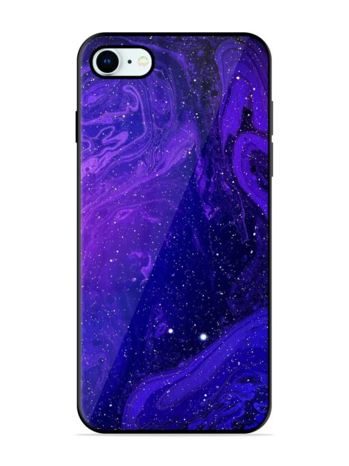 Galaxy Acrylic Abstract Art Glossy Metal Phone Cover for Apple Iphone 8 Zapvi