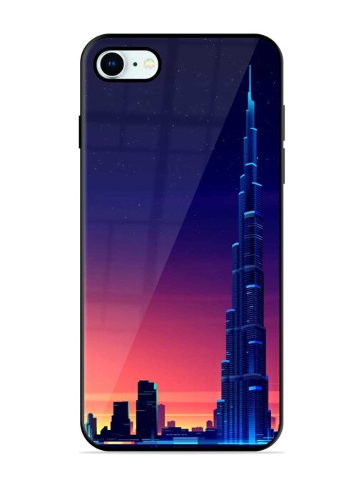 Burj Khalifa Abstract Glossy Metal Phone Cover for Apple Iphone 8 Zapvi