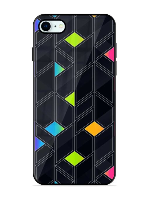 Abstract Mosaic Seamless Glossy Metal Phone Cover for Apple Iphone 8 Zapvi