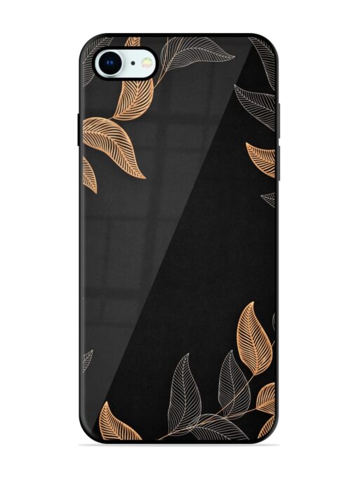 Foliage Art Glossy Metal Phone Cover for Apple Iphone 8 Zapvi