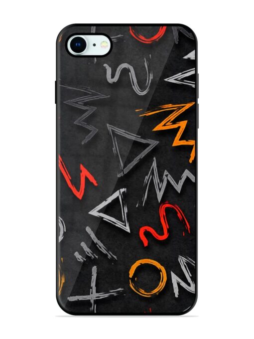 Grungy Graffiti Glossy Metal Phone Cover for Apple Iphone 8 Zapvi