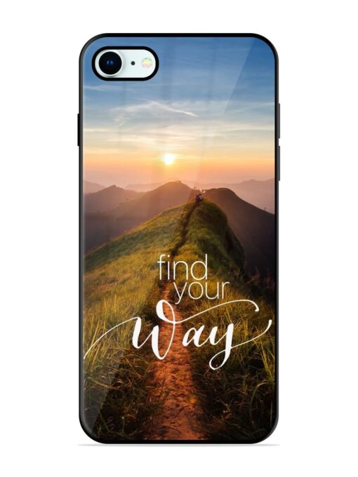 Find Your Way Glossy Metal Phone Cover for Apple Iphone 8 Zapvi