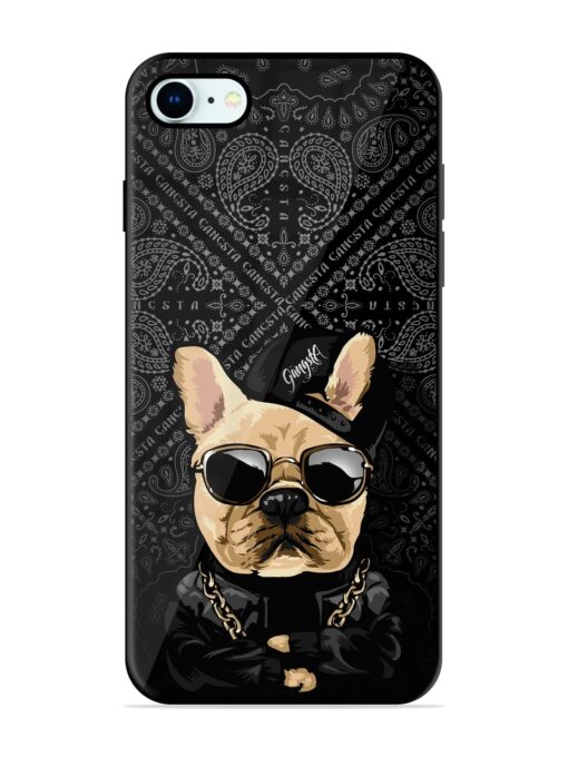 Gangsta Cool Sunmetales Dog Glossy Metal Phone Cover for Apple Iphone 8 Zapvi