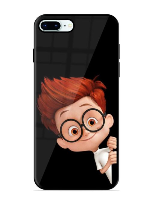 Smart Boy Cartoon Glossy Metal Phone Cover for Apple Iphone 8 Plus Zapvi