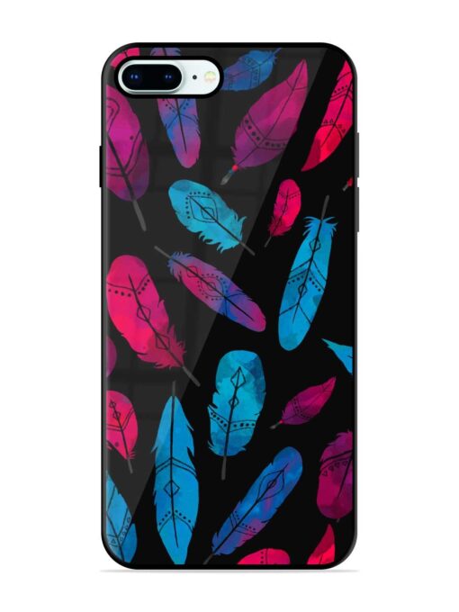 Feather Art Glossy Metal Phone Cover for Apple Iphone 8 Plus Zapvi