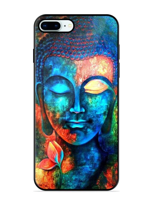 Buddha Painting Glossy Metal Phone Cover for Apple Iphone 8 Plus Zapvi