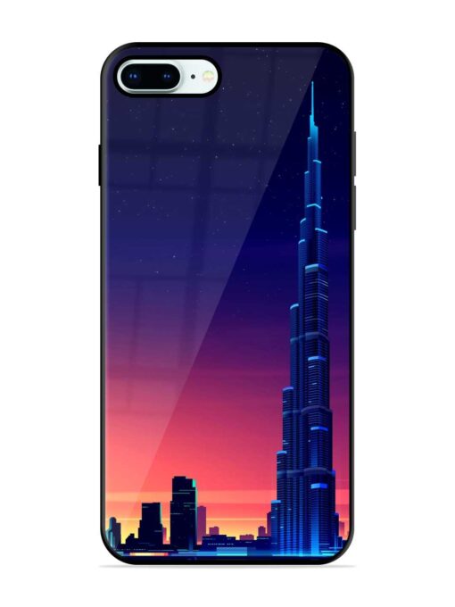 Burj Khalifa Abstract Glossy Metal Phone Cover for Apple Iphone 8 Plus Zapvi