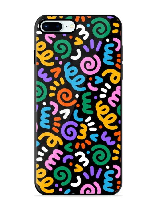 Colorful Seamless Vector Glossy Metal Phone Cover for Apple Iphone 8 Plus Zapvi