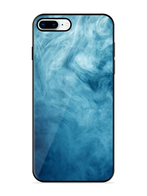 Blue Smoke Art Glossy Metal Phone Cover for Apple Iphone 8 Plus Zapvi