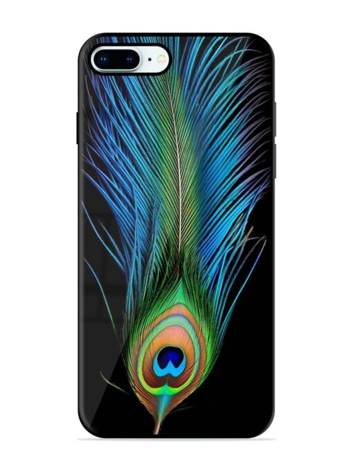 Peacock Feather Glossy Metal TPU Phone Cover for Apple Iphone 8 Plus Zapvi