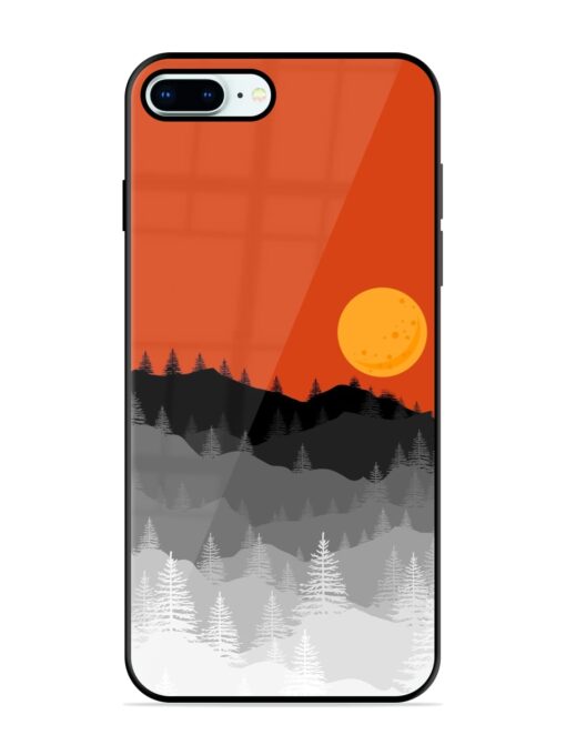 Mountain Lofi Sun Glossy Metal Phone Cover for Apple Iphone 8 Plus Zapvi