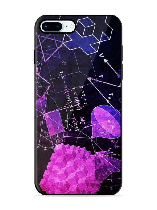 Math Physics Formula Art Glossy Metal Phone Cover for Apple Iphone 8 Plus Zapvi