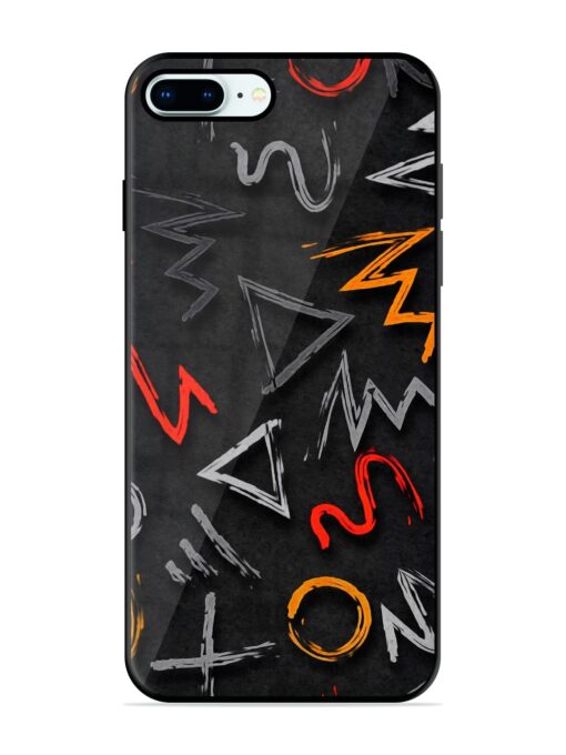 Grungy Graffiti Glossy Metal Phone Cover for Apple Iphone 8 Plus Zapvi