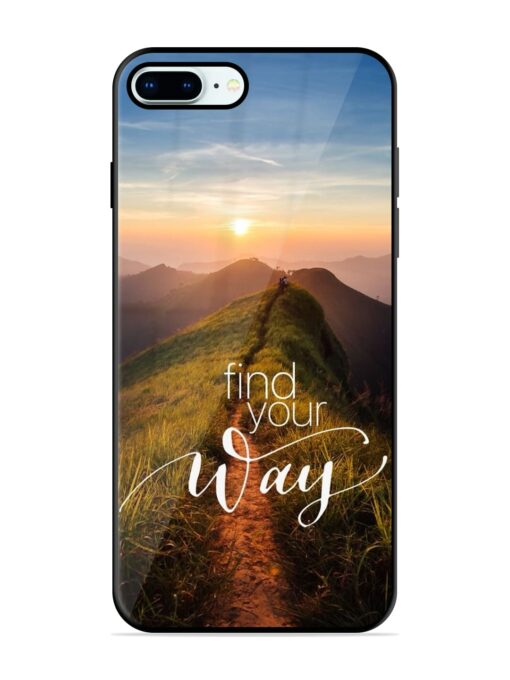 Find Your Way Glossy Metal Phone Cover for Apple Iphone 8 Plus Zapvi