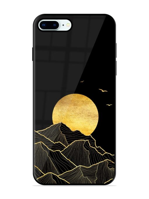 Golden Sunrise Glossy Metal Phone Cover for Apple Iphone 8 Plus Zapvi