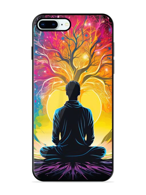 Mind Colourful Glossy Metal Phone Cover for Apple Iphone 8 Plus Zapvi