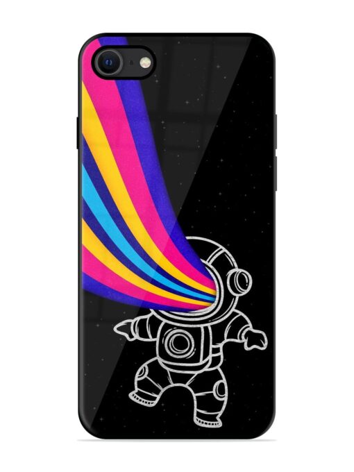 Astronaut Glossy Metal TPU Phone Cover for Apple Iphone Se (2020) Zapvi