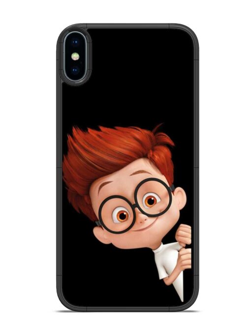 Smart Boy Cartoon Glossy Metal Phone Cover for Apple Iphone X Zapvi