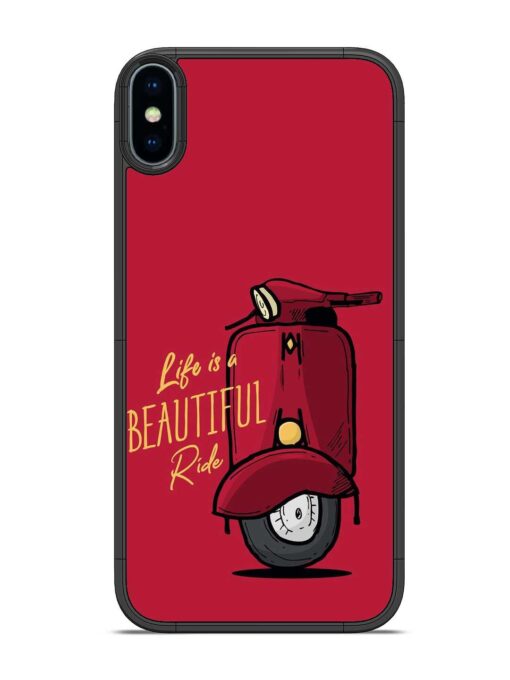 Life Is Beautiful Rides Glossy Metal Phone Cover for Apple Iphone X Zapvi