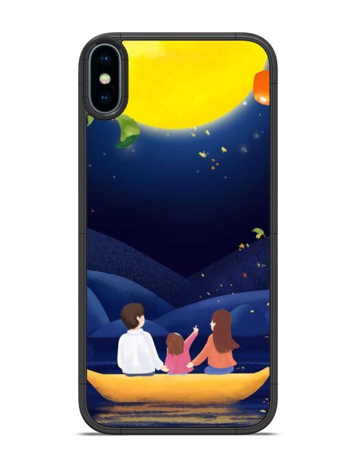 Happy Family And Beautiful View Glossy Metal Phone Cover for Apple Iphone X Zapvi