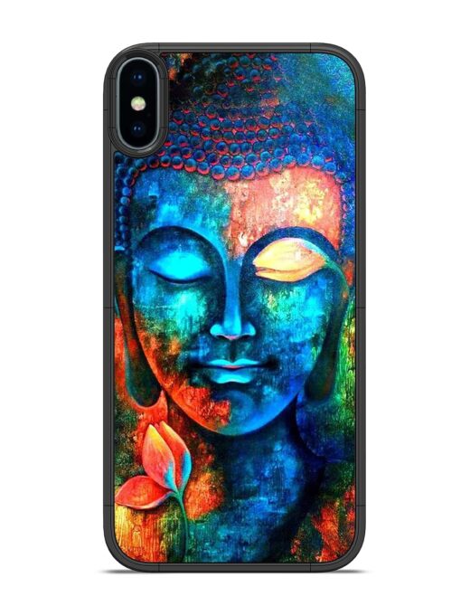 Buddha Painting Glossy Metal Phone Cover for Apple Iphone X Zapvi