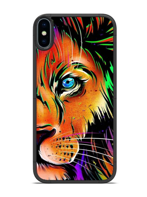 Colorful Lion Design Glossy Metal TPU Phone Cover for Apple Iphone X Zapvi