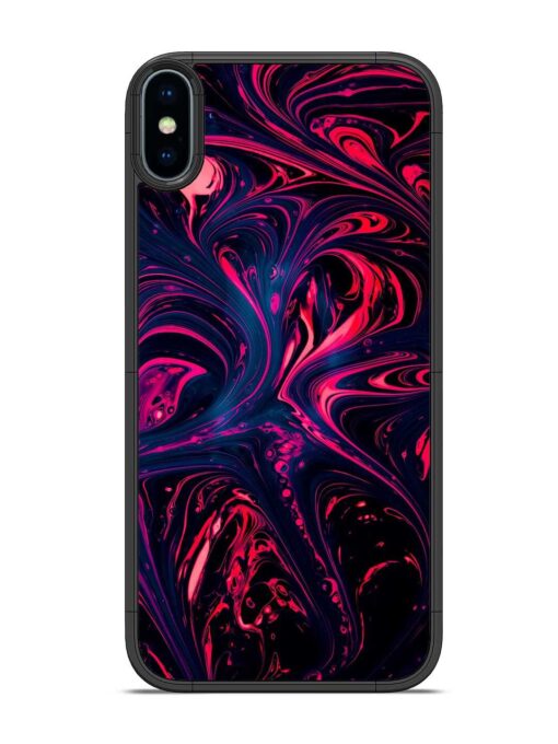 Abstract Background Glossy Metal Phone Cover for Apple Iphone X Zapvi