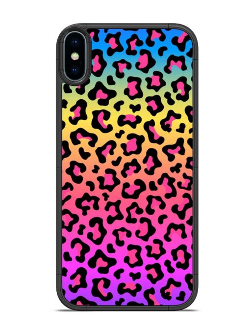 Neon Rainbow Colored Glossy Metal Phone Cover for Apple Iphone X Zapvi