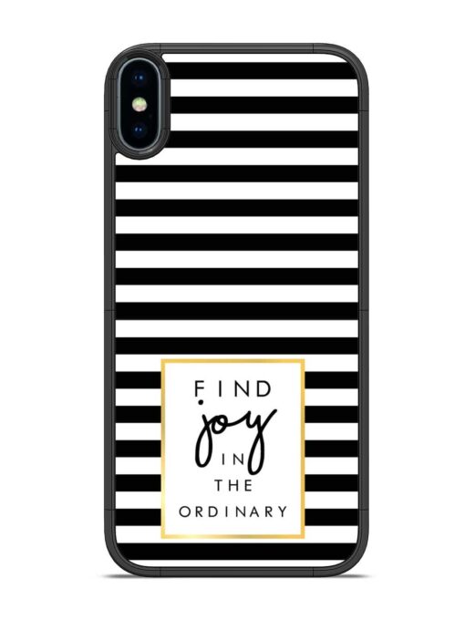 Slogan Print On Glossy Metal Phone Cover for Apple Iphone X Zapvi