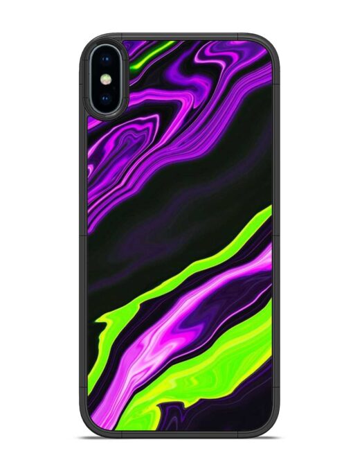 Bright Fluid Violet Glossy Metal Phone Cover for Apple Iphone X Zapvi