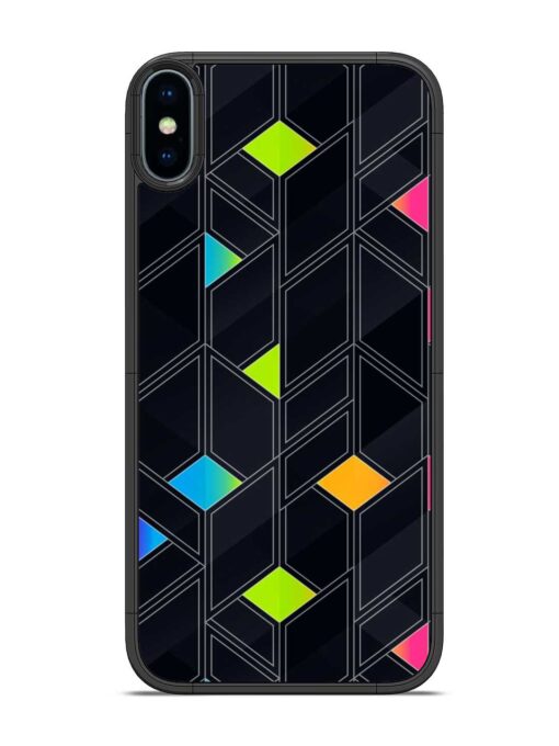 Abstract Mosaic Seamless Glossy Metal Phone Cover for Apple Iphone X Zapvi