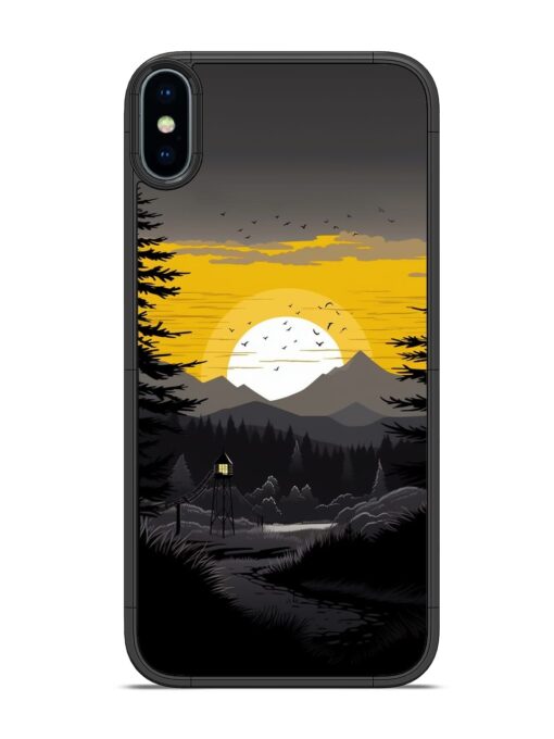 Sunset Vector Glossy Metal Phone Cover for Apple Iphone X Zapvi