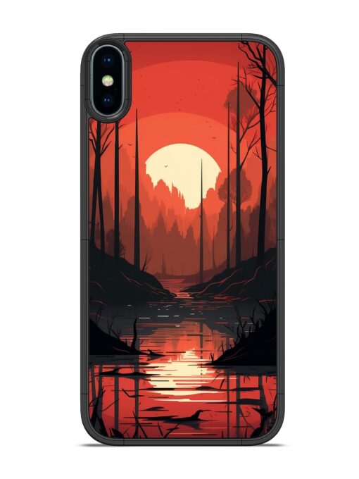 Natural Landscape Glossy Metal Phone Cover for Apple Iphone X Zapvi