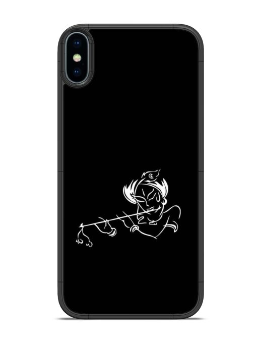 Krishna Flute Glossy Metal Phone Cover for Apple Iphone X Zapvi