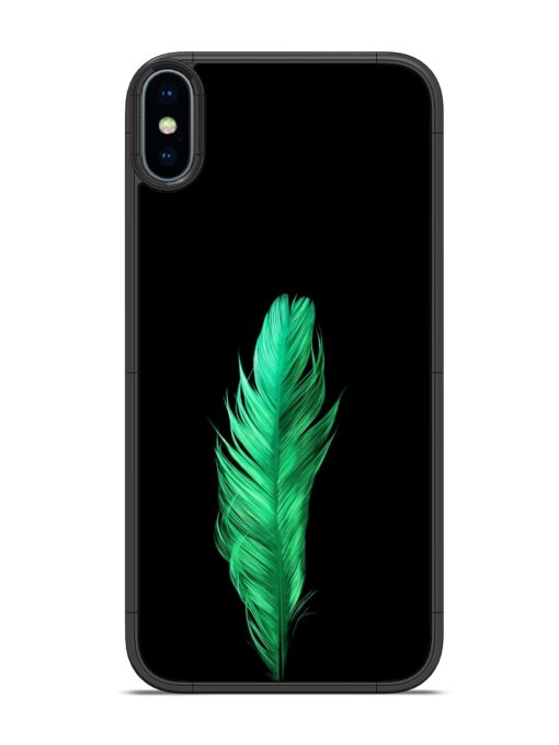 Feather Texture Glossy Metal Phone Cover for Apple Iphone X Zapvi