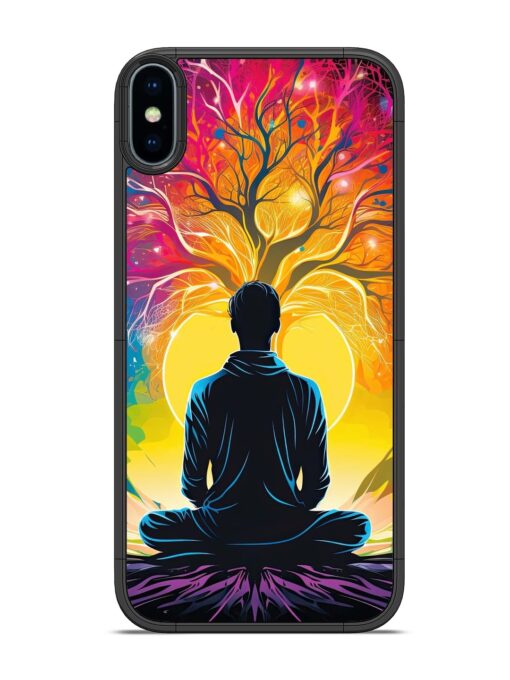 Mind Colourful Glossy Metal Phone Cover for Apple Iphone X Zapvi