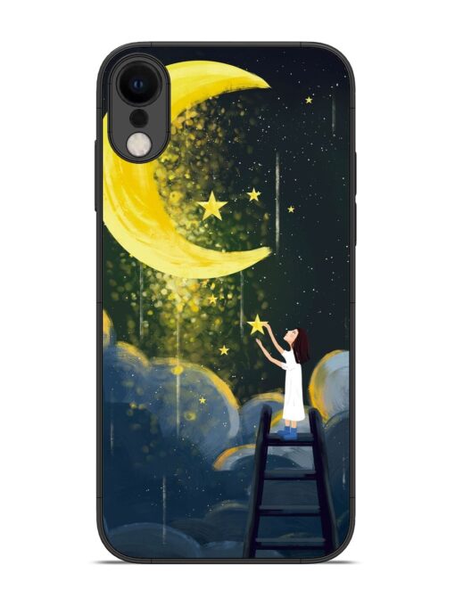 Moonlight Healing Night Illustration Glossy Metal TPU Phone Cover for Apple Iphone Xr Zapvi