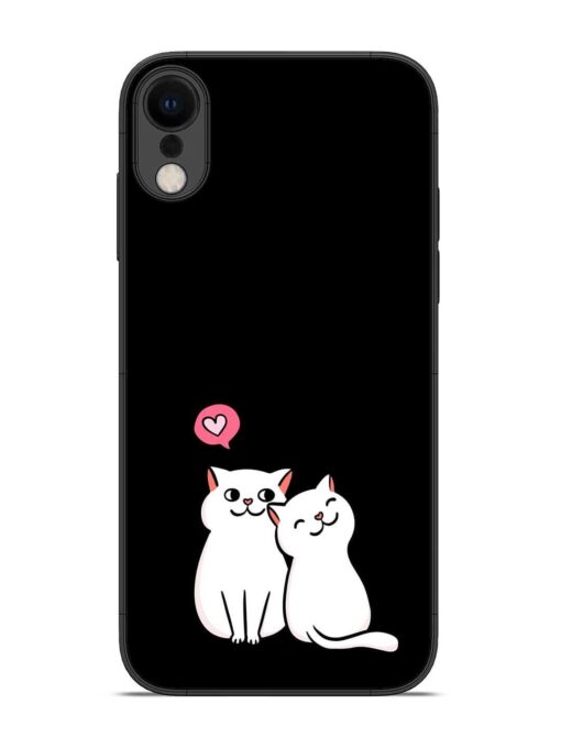 Cat Love Glossy Metal Phone Cover for Apple Iphone Xr Zapvi