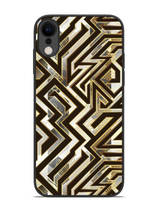 Technology Geometric Seamless Glossy Metal Phone Cover for Apple Iphone Xr Zapvi