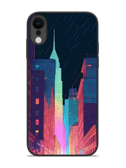 Minimal City Art Glossy Metal Phone Cover for Apple Iphone Xr Zapvi