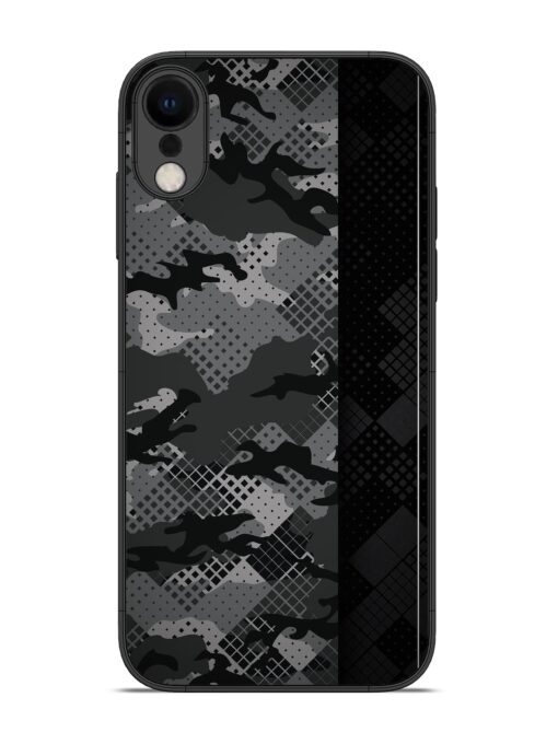 Dark Camouflage Glossy Metal Phone Cover for Apple Iphone Xr Zapvi