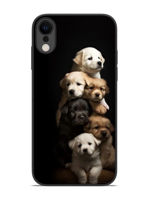 Cute Baby Dogs Glossy Metal Phone Cover for Apple Iphone Xr Zapvi