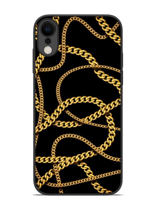 Decorative Golde Chain Glossy Metal Phone Cover for Apple Iphone Xr Zapvi