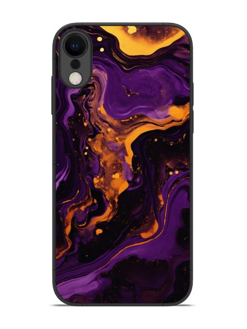 Painting Of A Purple Glossy Metal Phone Cover for Apple Iphone Xr Zapvi