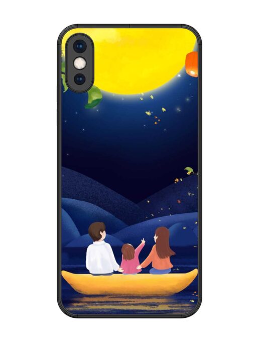 Happy Family And Beautiful View Glossy Metal Phone Cover for Apple Iphone Xs Max Zapvi