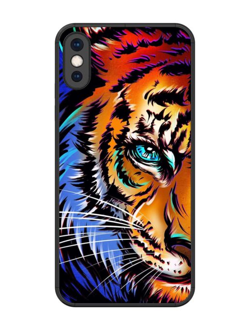 Colorful Lion Art Glossy Metal Phone Cover for Apple Iphone Xs Max Zapvi