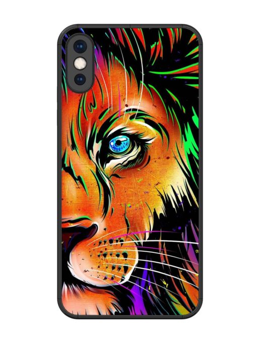 Colorful Lion Design Glossy Metal TPU Phone Cover for Apple Iphone Xs Max Zapvi